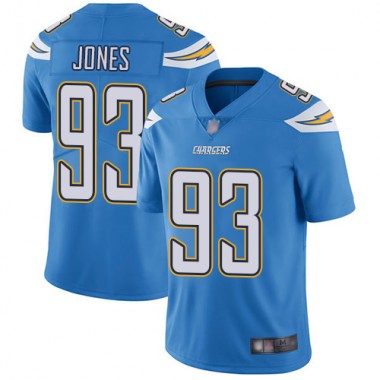 Los Angeles Chargers NFL Football Justin Jones Electric Blue Jersey Youth Limited #93 Alternate Vapor Untouchable->youth nfl jersey->Youth Jersey